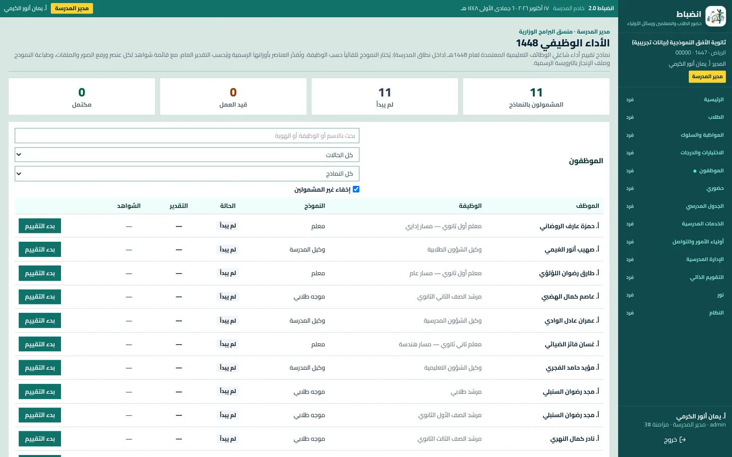 الأداء الوظيفي 1448